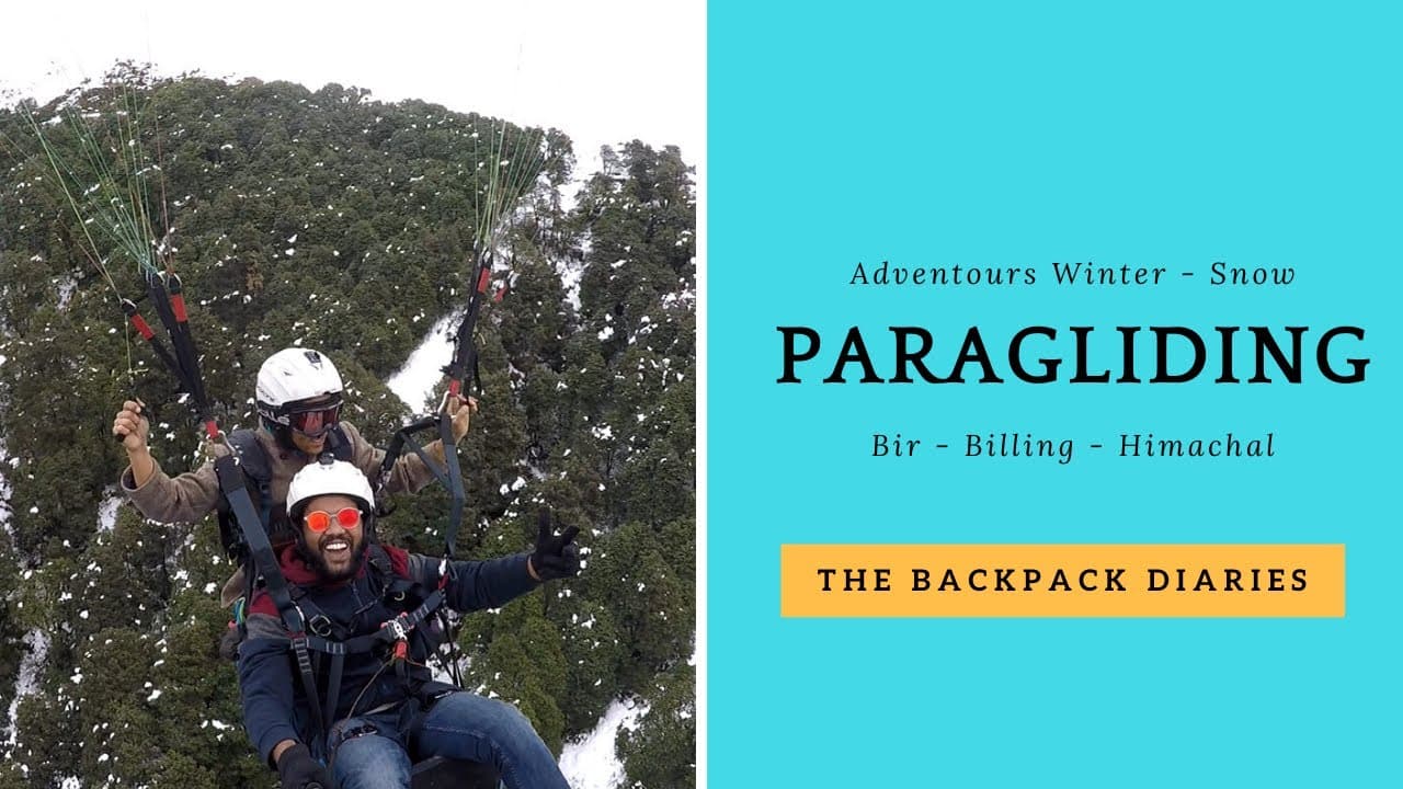 Snow paragliding in Bir Billing